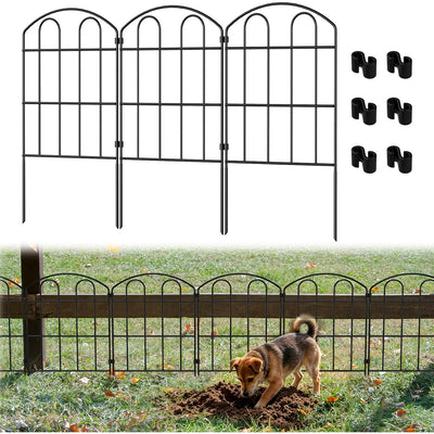 Garden Fence 10 Panels No Dig Picket Fence Outdoor Animal Barrier LIANTRAL