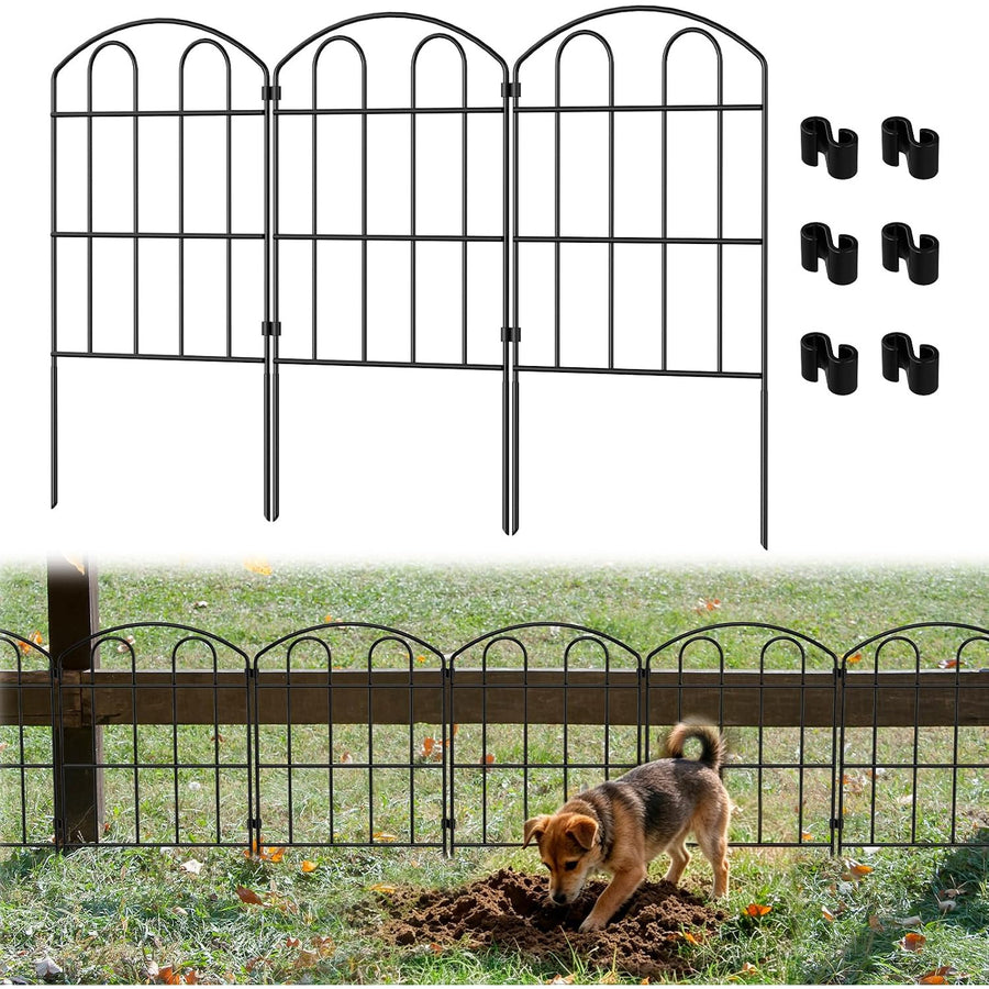 Garden Fence 10 Panels No Dig Picket Fence Outdoor Animal Barrier LIANTRAL