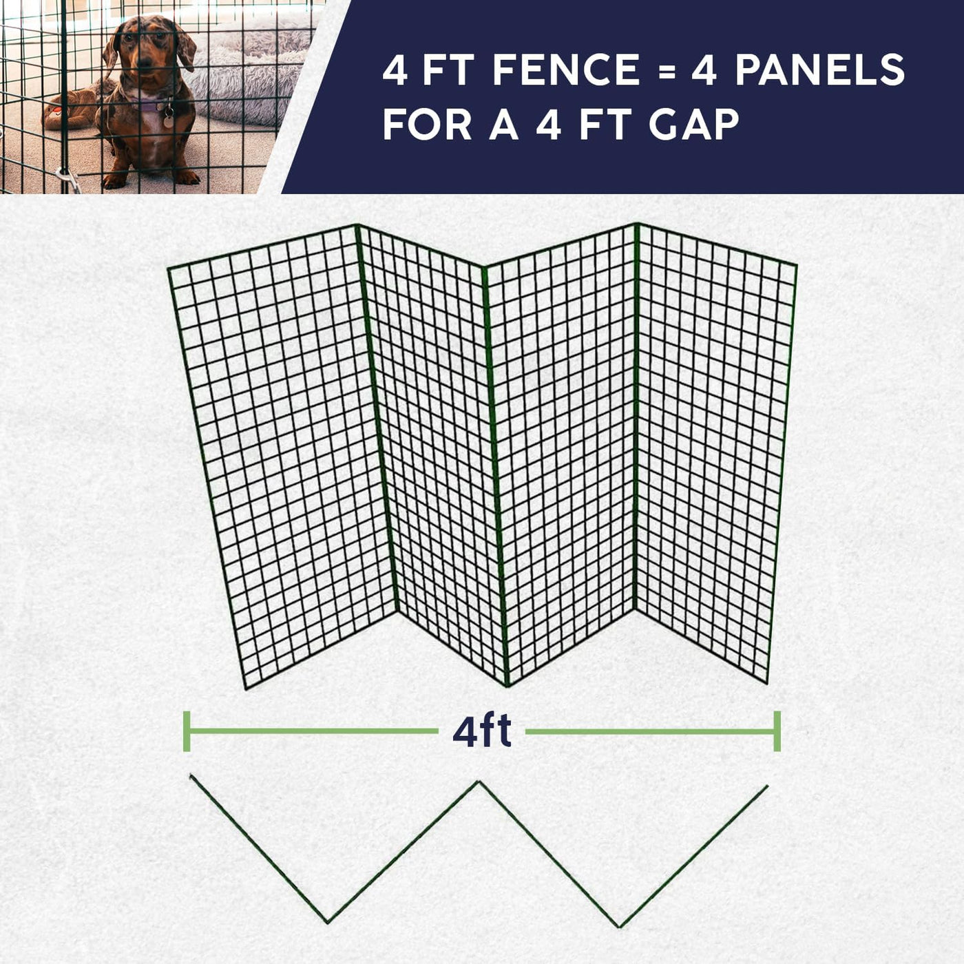 Free Standing Dog Gate, 60x250cm Metal Fence Panels, 5 Pcs 60x50mm, Portable