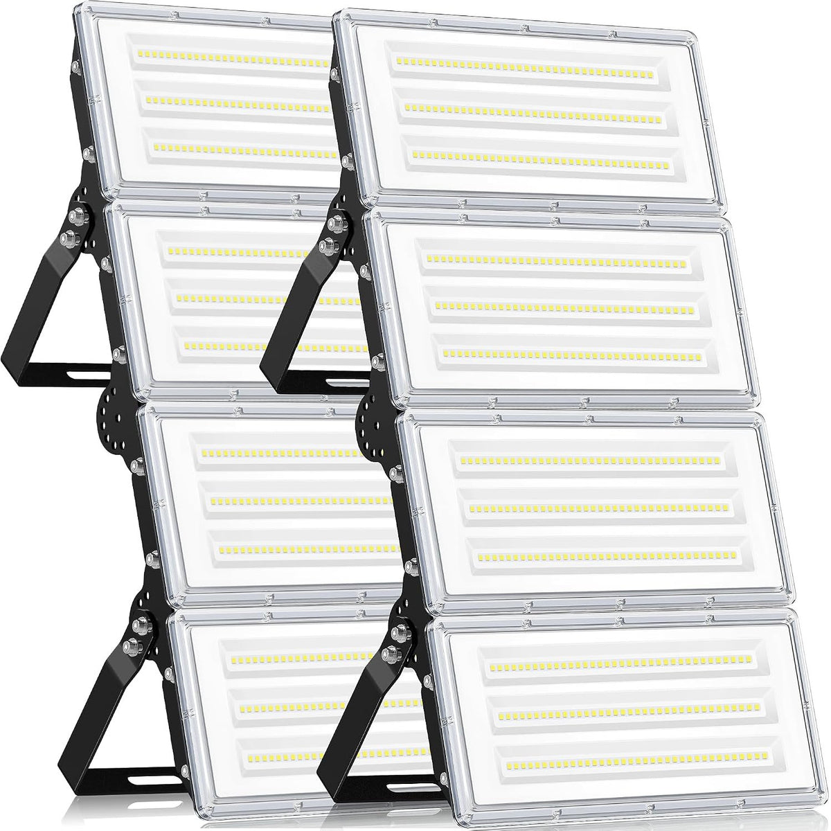 Outdoor Flood Lights 400W 40000LM 4 in 1 Security Light 2 Pack Energy Class F LED