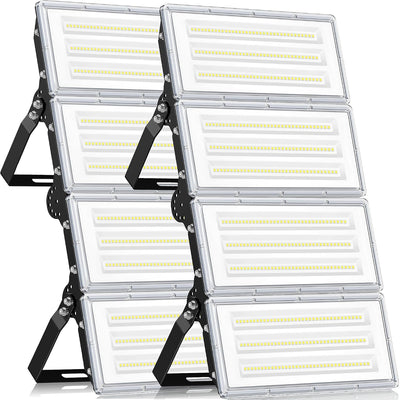 Outdoor Flood Lights 400W 40000LM 4 in 1 Security Light 2 Pack Energy Class F LED