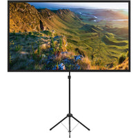 Projector Screen 80 Inch 16:9 Tripod Stand Portable Outdoor Home Cinema Garden