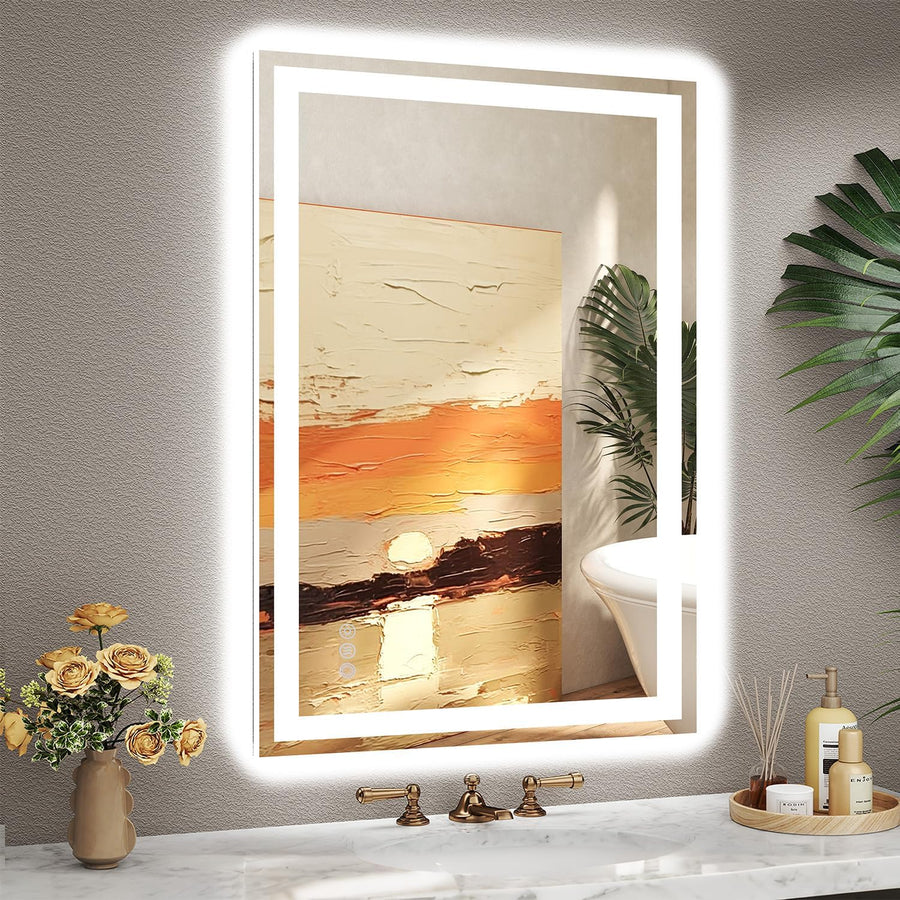 LED Bathroom Mirror 60x90cm Separate Front Backlit Illuminated Vanity Callsky