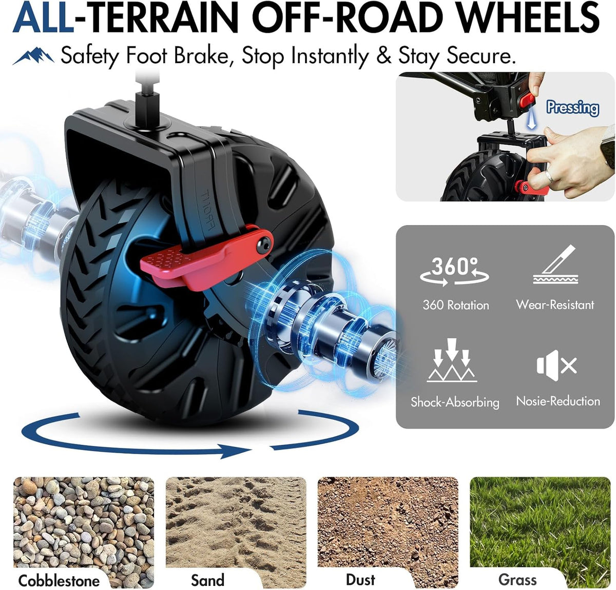 Beach Trolley 400L Heavy Duty All Terrain Wheels Foldable Wagon Portal Sand Cart