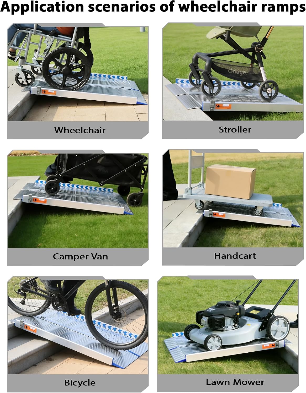 Wheelchair Ramp 3FT 91cm Portable Folding Mobility Access Ramp ANYBOY Lightweight