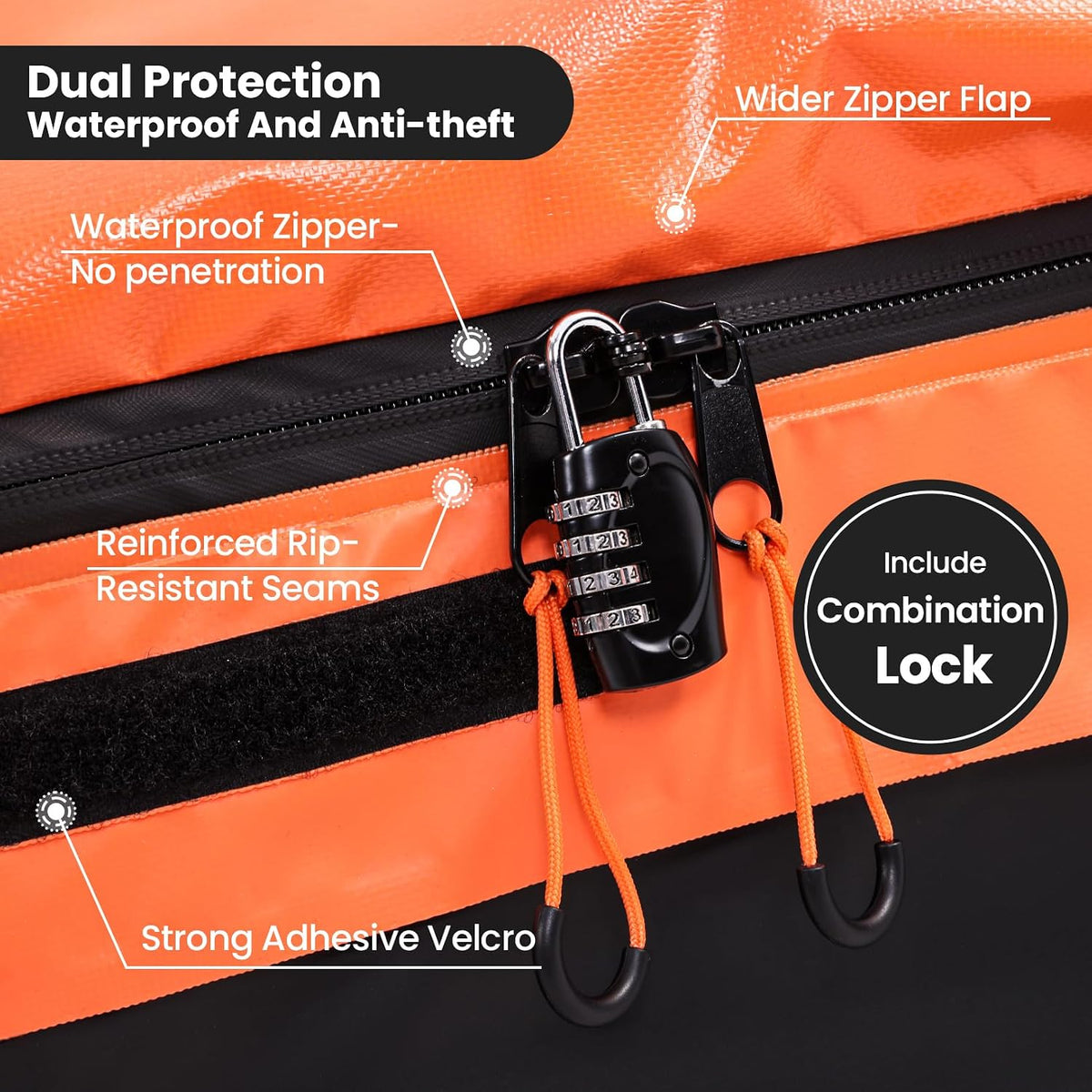 Car Roof Bag 21 Cu Ft 595L Waterproof Foldable Soft Roof Box Sailnovo Cargo Carrier