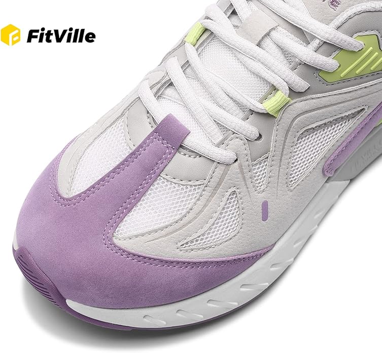 FitVille Womens Extra Wide Fit Leather Shoes for Flat Feet Plantar Fasciitis