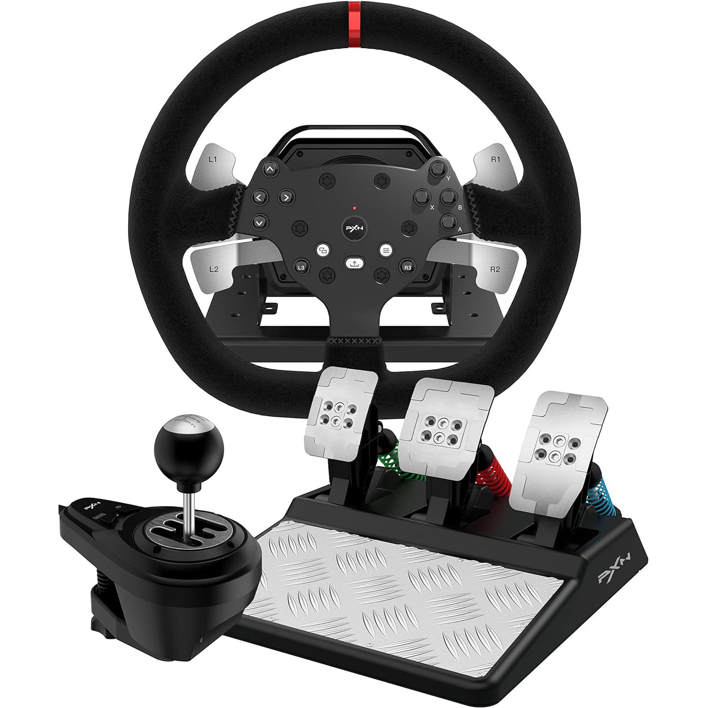 PXN V10 Force Feedback Gaming Steering Wheel w/ Pedals & Shifter for PC/PS4/Xbox - Massive Discounts