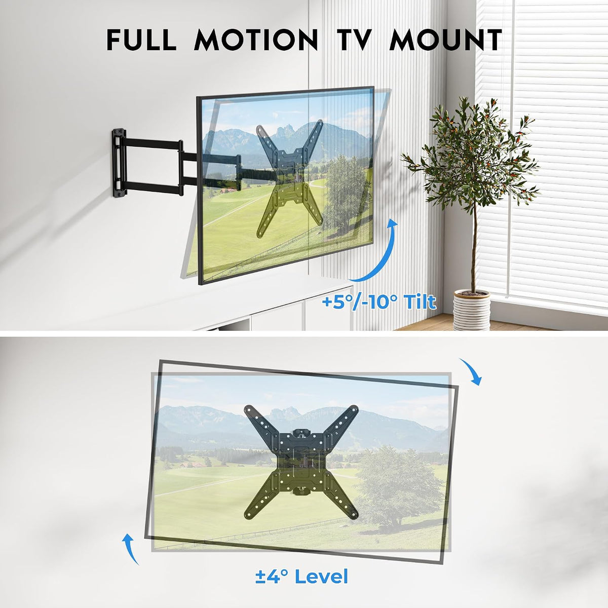 TV Wall Bracket 26-65 Inch 950mm Long Arm 35kg Full Motion Mount BONTEC Universal