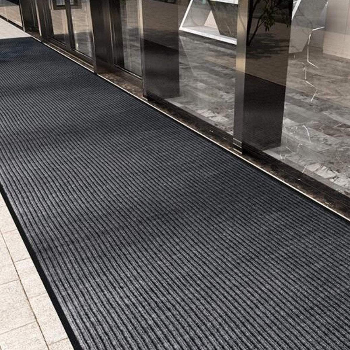 Commercial Entrance Mat 90x500cm Heavy Duty Grey Indoor Floor Runner petour Carpet