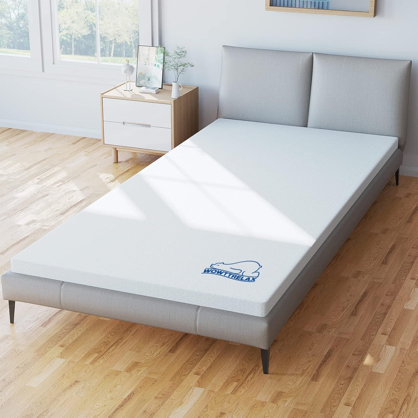 Memory Foam Mattress Topper King Size 2 Inch Cooling Breathable 15x200cm
