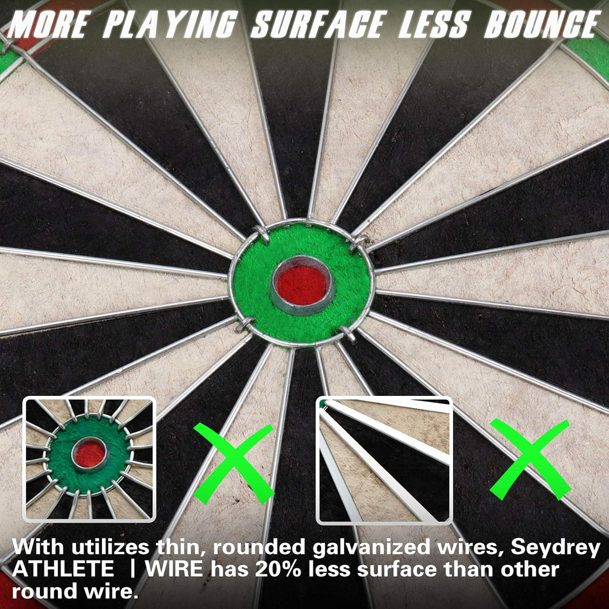 Dartboard Set Steel Tip 6 Darts 12 Flights Rotating Number Ring Bullseye Game Kit
