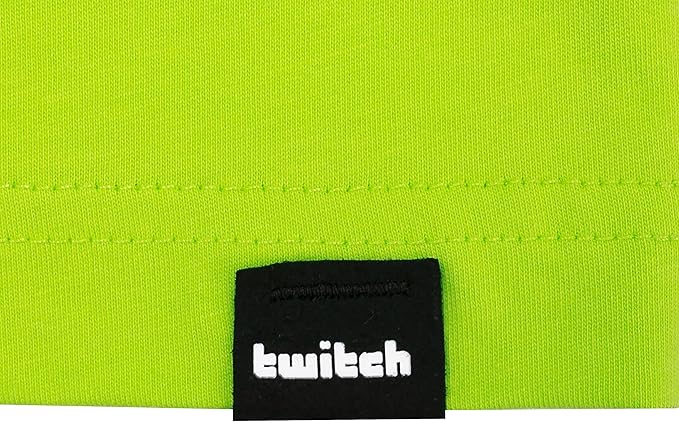 Twitch Long Sleeve Tee Unisex, Regular Fit, Cotton, Neon Yellow Top, Size M