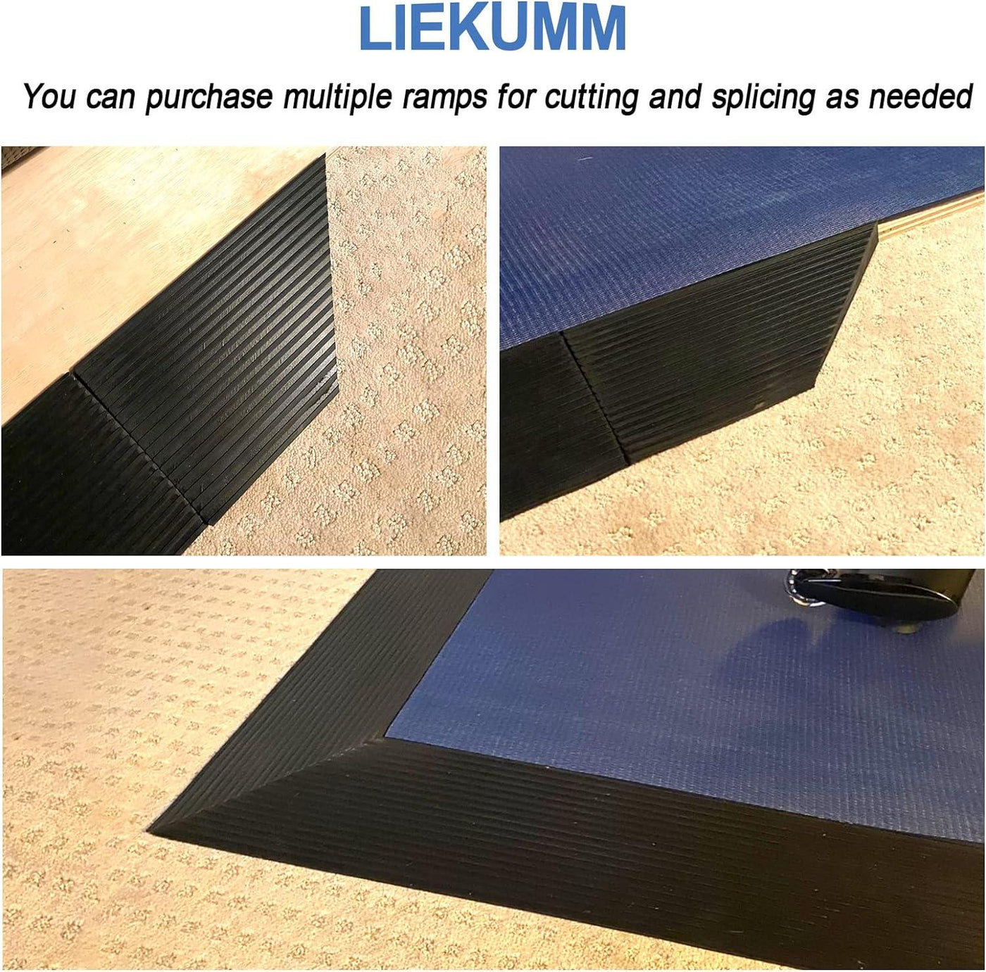 Rubber Threshold Ramp, 25mm Rise Rubber Curb Ramp, Non-Slip - Massive Discounts