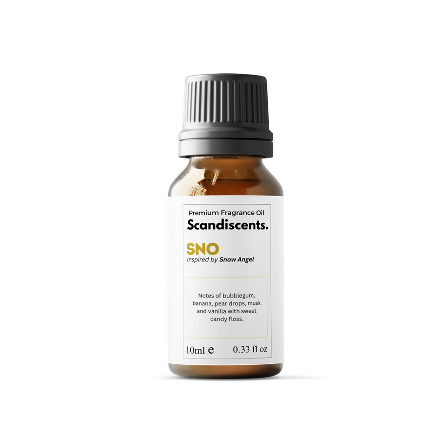 Scandiscents Sno fragrance oil bottle on a white background