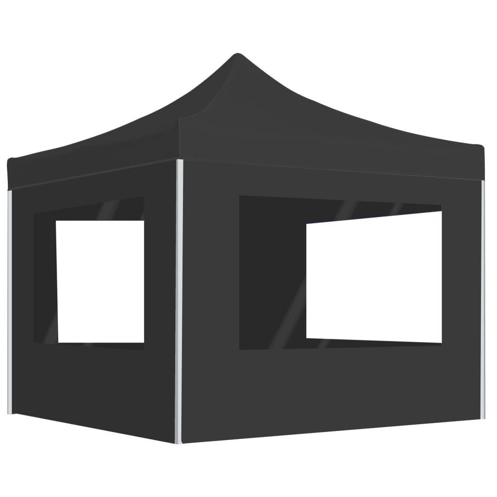 Professional Folding Party Tent with Walls Aluminium 3x3 m Anthracite - Massive Discounts