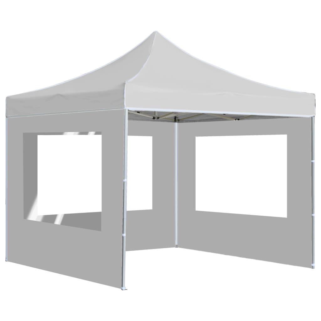 Professional Folding Party Tent with Walls Aluminium 3x3 m White - Massive Discounts