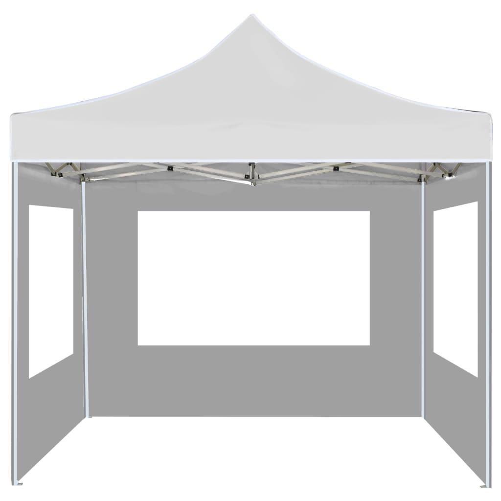 Professional Folding Party Tent with Walls Aluminium 3x3 m White - Massive Discounts