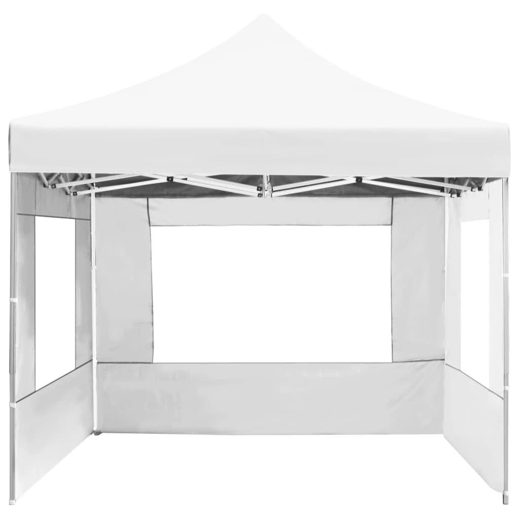 Professional Folding Party Tent with Walls Aluminium 4.5x3 m White - Massive Discounts