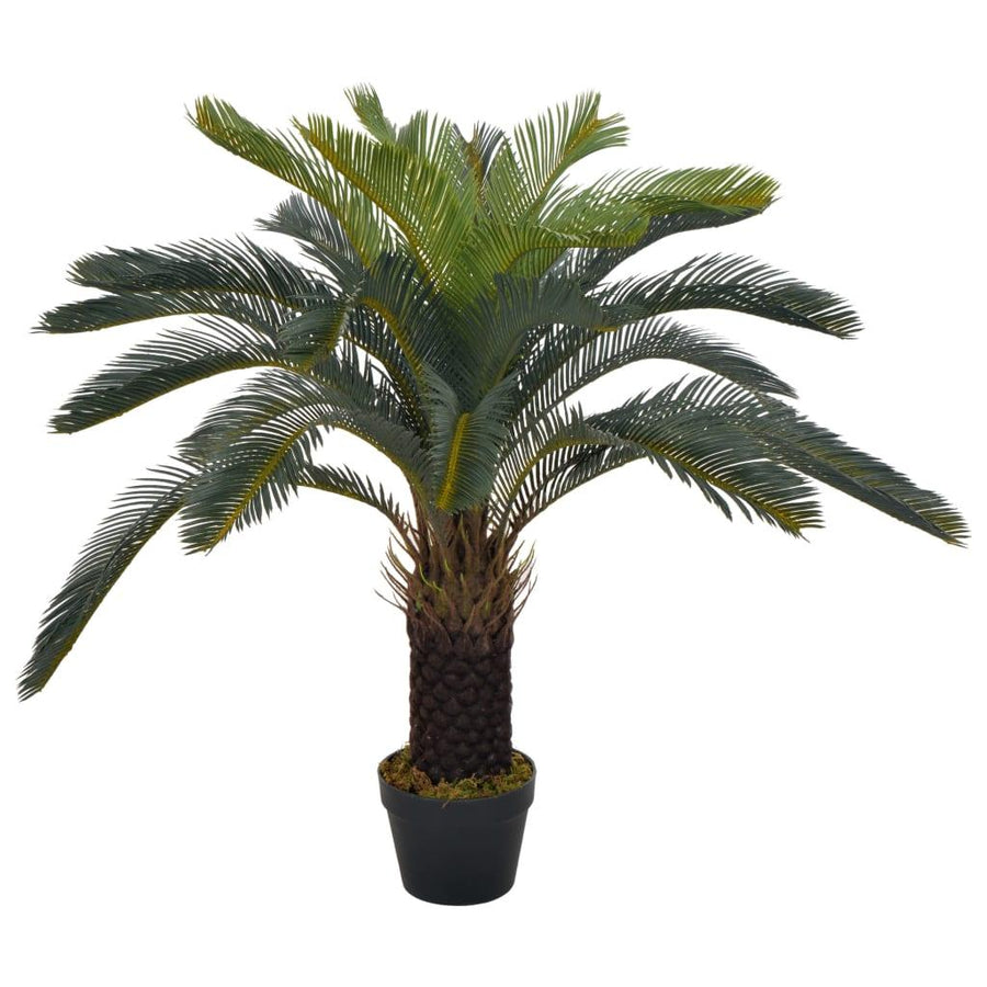 Artificial Plant Cycas Palm with Pot Green 90 cm - Massive Discounts