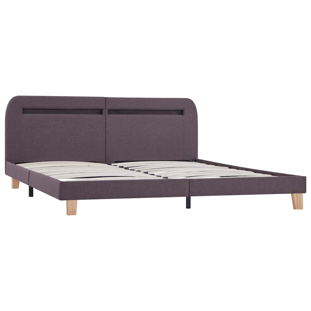 Bed Frame With Led Without Mattress Fabric 150X200 Cm King Size