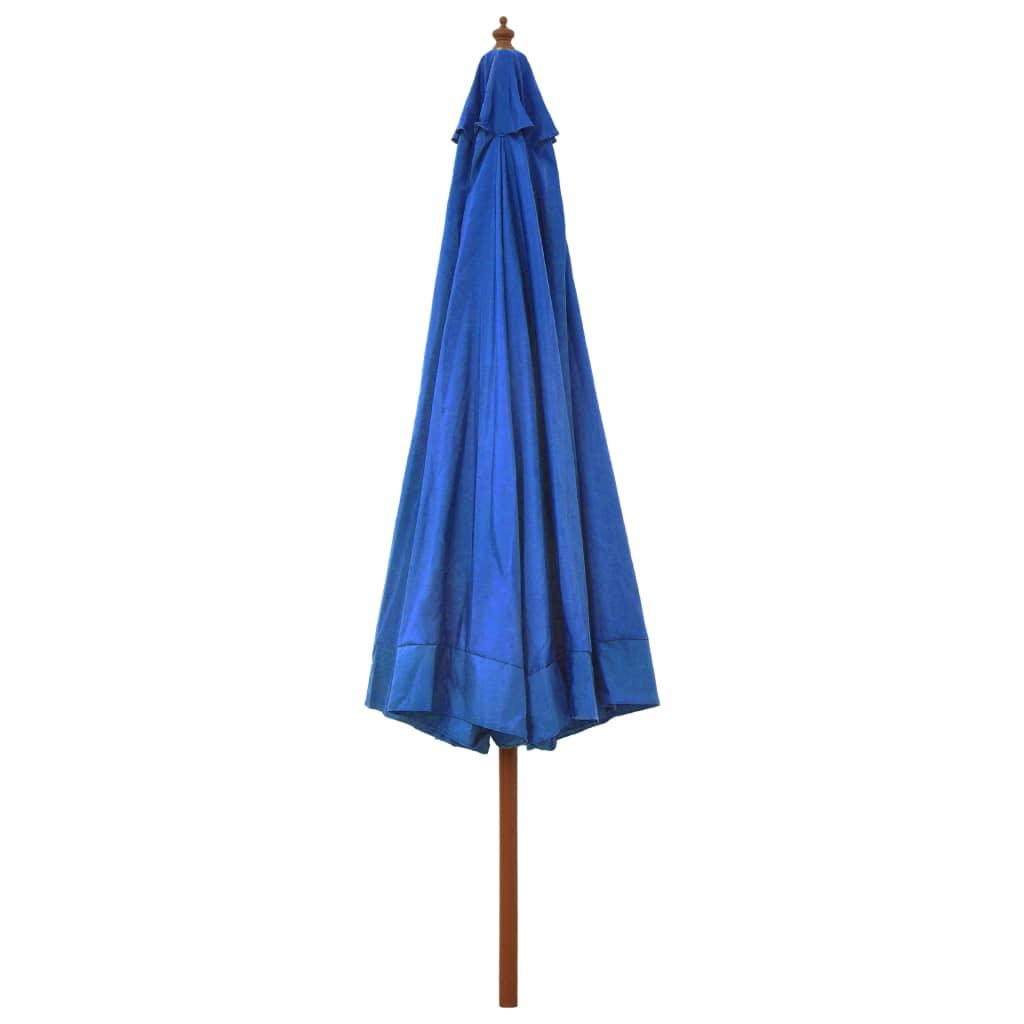 Outdoor Parasol with Wooden Pole 330 cm Azure - Massive Discounts