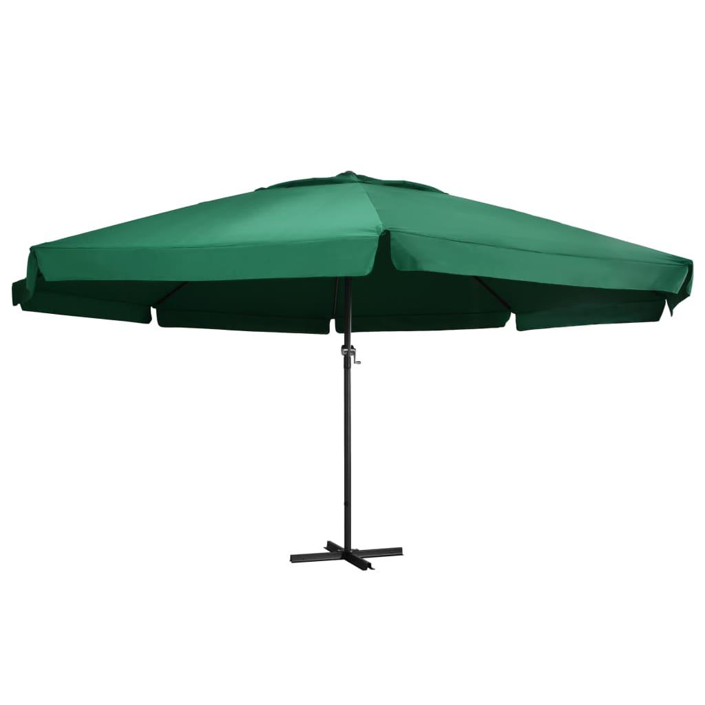 Outdoor Parasol with Aluminium Pole 600 cm Green - Massive Discounts