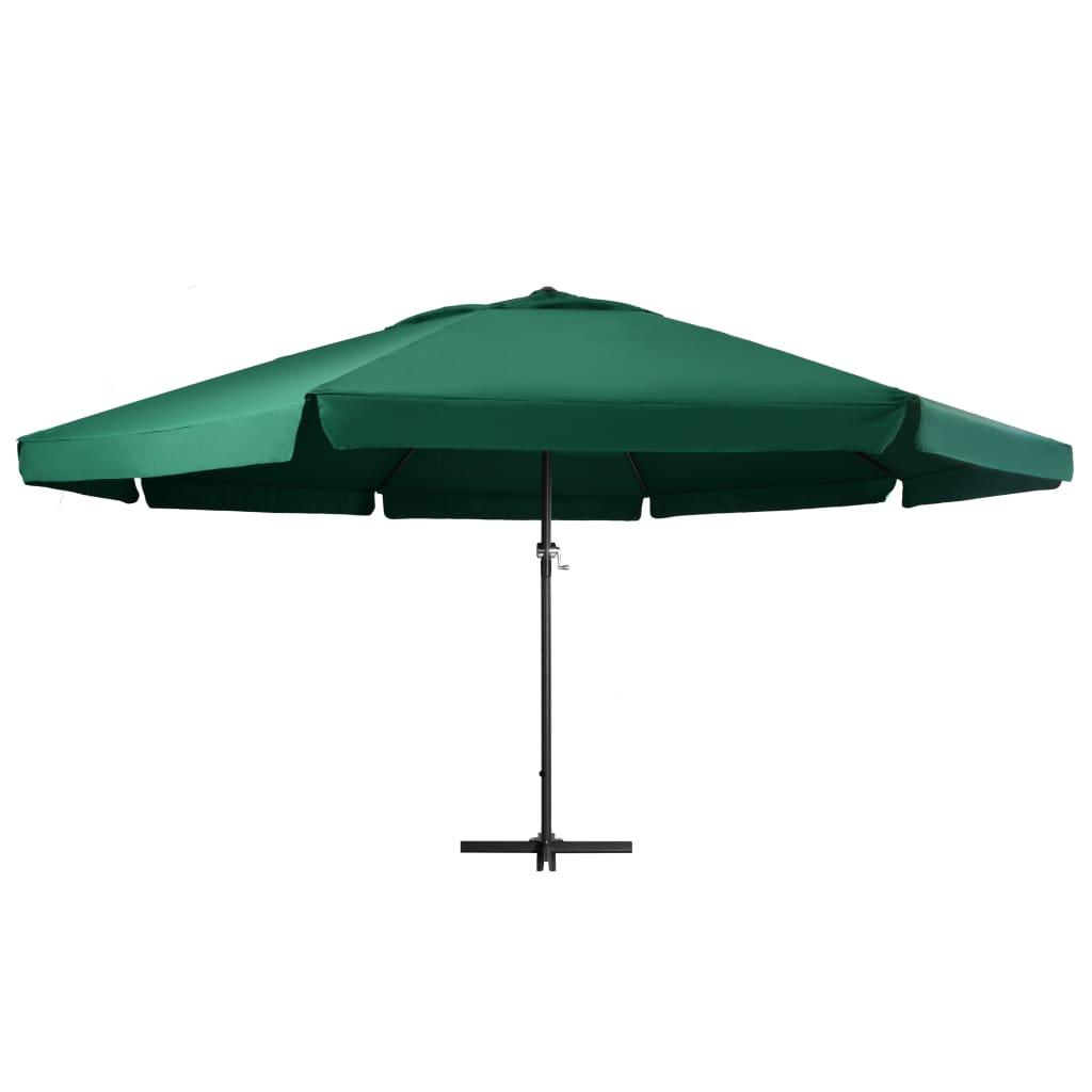 Outdoor Parasol with Aluminium Pole 600 cm Green - Massive Discounts