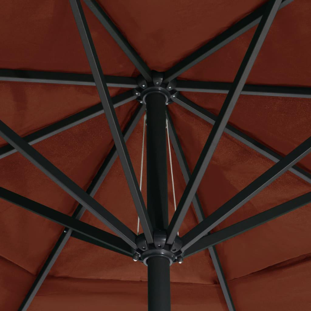 Outdoor Parasol with Aluminium Pole 600 cm Terracotta - Massive Discounts
