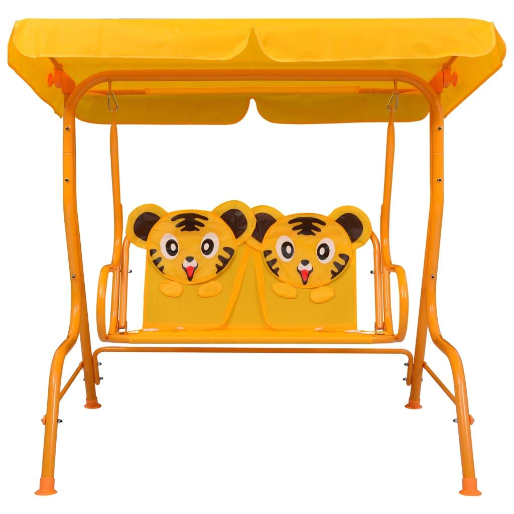 Kids Swing Bench Yellow 115x75x110 cm Fabric - Massive Discounts