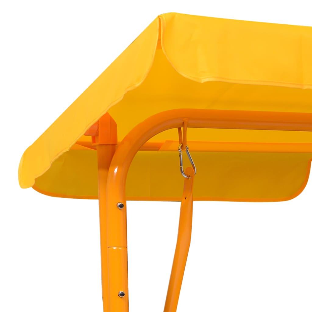 Kids Swing Bench Yellow 115x75x110 cm Fabric - Massive Discounts