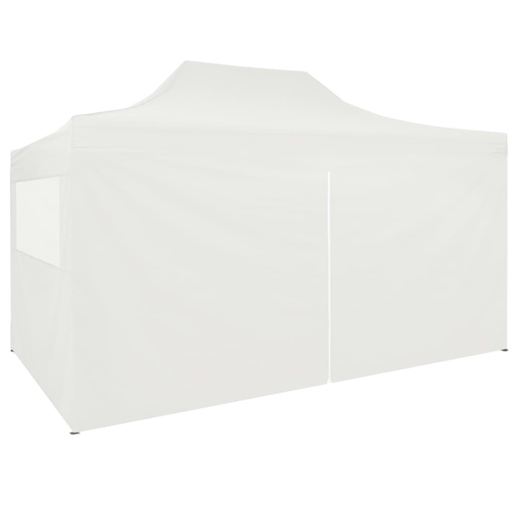Foldable Party Tent with 4 Sidewalls 3x4.5 m White - Massive Discounts