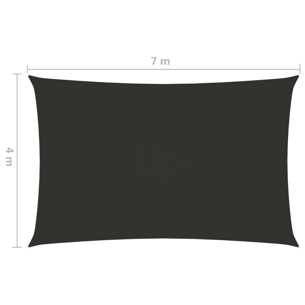 Sunshade Sail Oxford Fabric Rectangular 4x7 m Anthracite - Massive Discounts