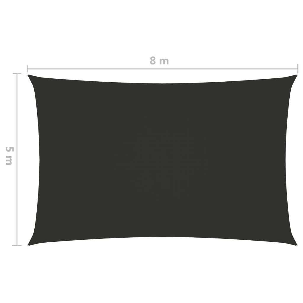 Sunshade Sail Oxford Fabric Rectangular 5x8 m Anthracite - Massive Discounts
