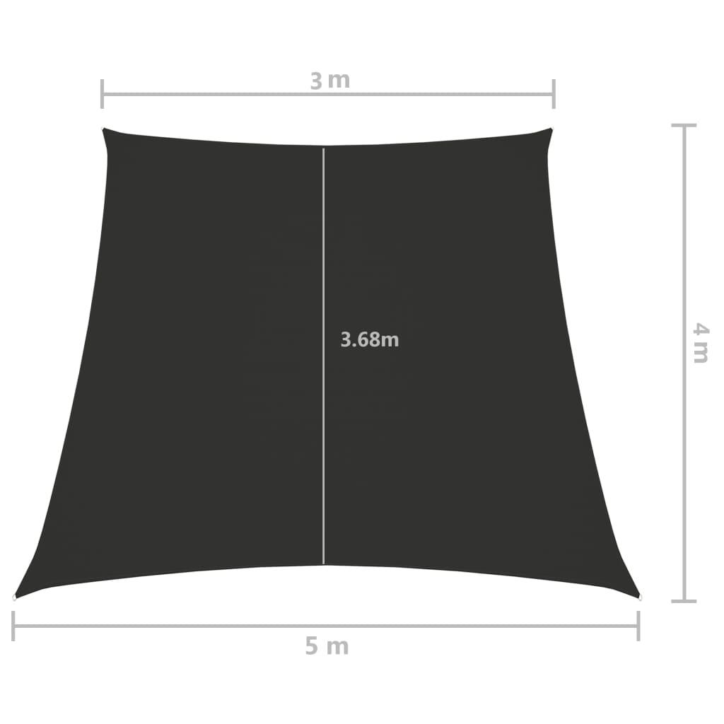 Sunshade Sail Oxford Fabric Trapezium 3/5x4 m Anthracite - Massive Discounts