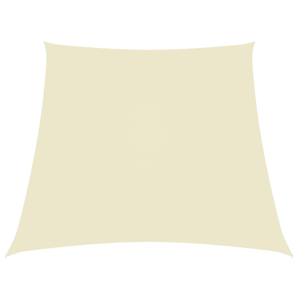 Sunshade Sail Oxford Fabric Trapezium 4/5x4 m Cream - Massive Discounts