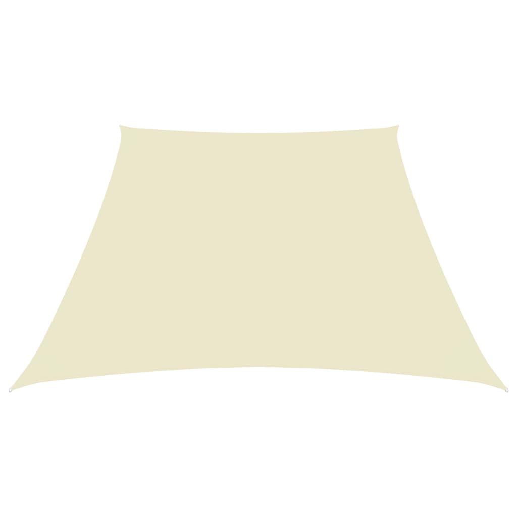 Sunshade Sail Oxford Fabric Trapezium 4/5x4 m Cream - Massive Discounts