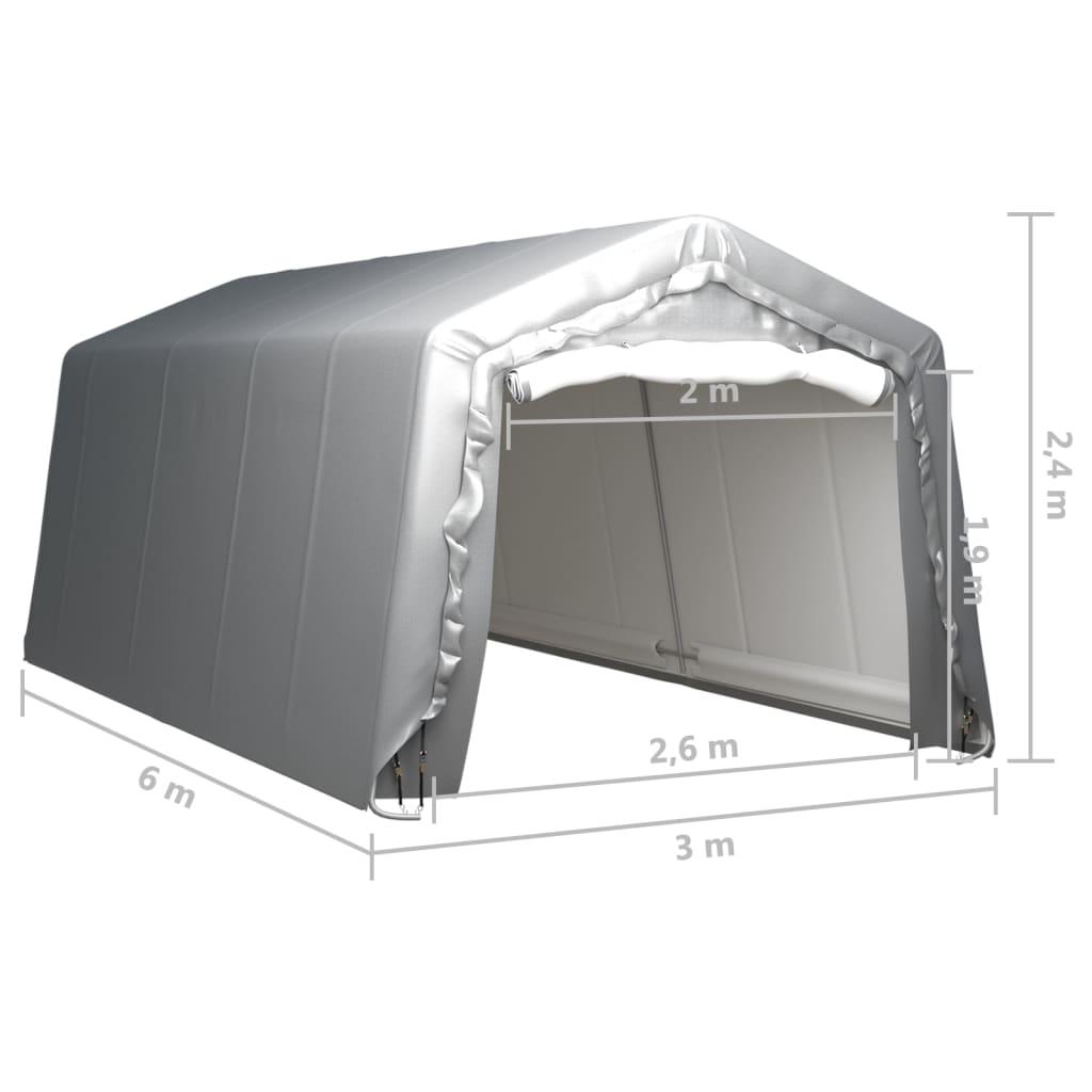 Storage Tent 300x600 cm Galvanised Steel Grey - Massive Discounts