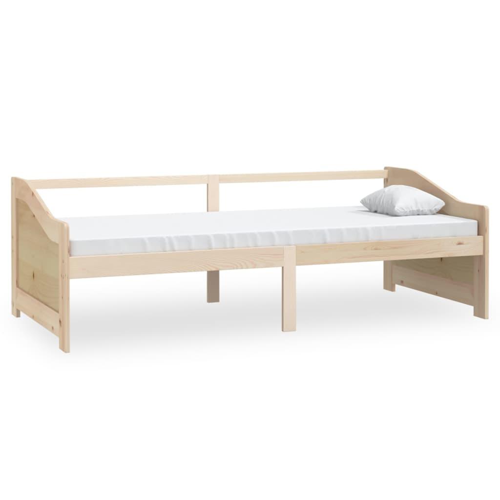 3-Seater Day Bed Solid Pinewood 90x200 cm - Massive Discounts