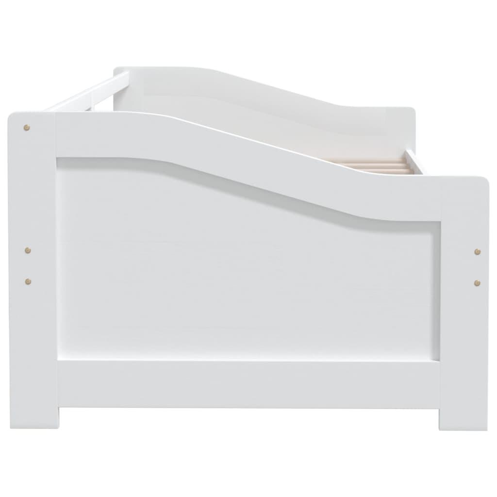 3-Seater Day Bed White Solid Pinewood 90x200 cm - Massive Discounts