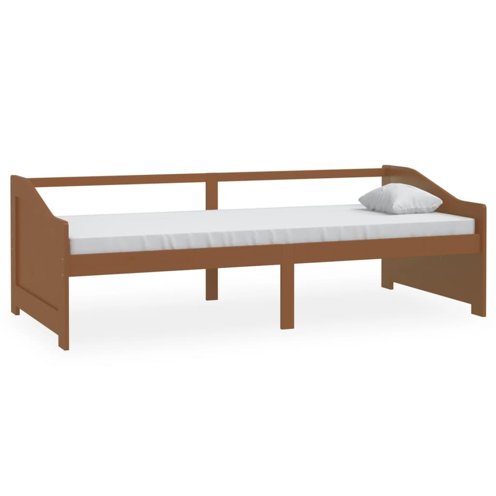 3-Seater Day Bed Honey Brown Solid Pinewood 90x200 cm - Massive Discounts
