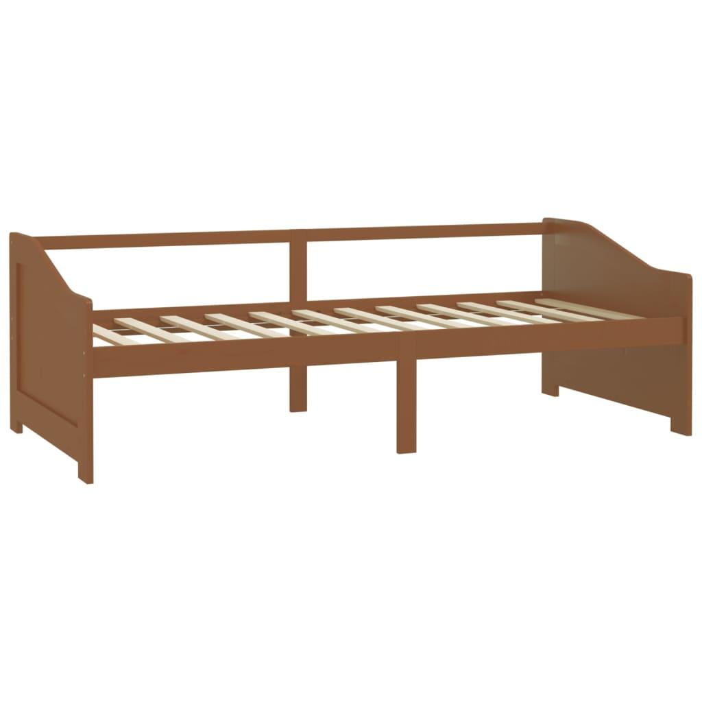 3-Seater Day Bed Honey Brown Solid Pinewood 90x200 cm - Massive Discounts