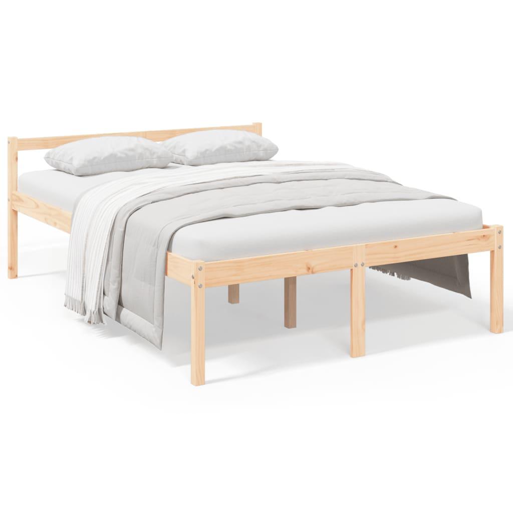 Bed Frame 140x190 cm Solid Wood Pine - Massive Discounts
