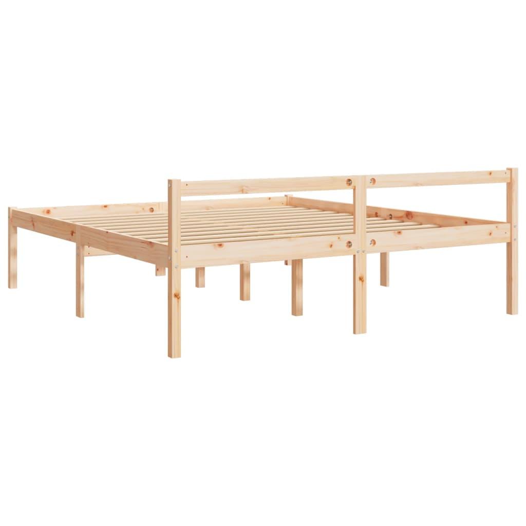 Bed Frame 200x200 cm Solid Wood Pine - Massive Discounts