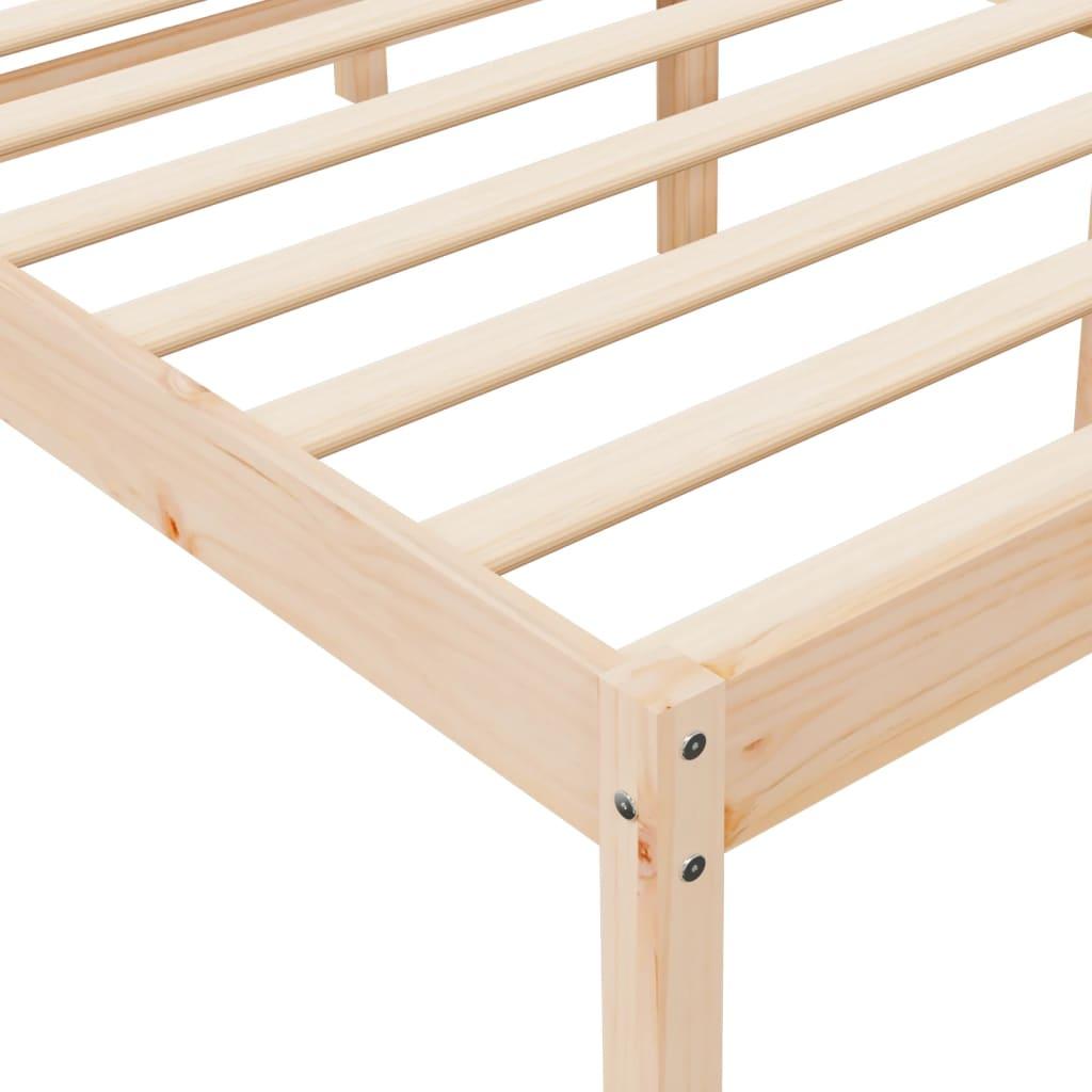 Bed Frame 200x200 cm Solid Wood Pine - Massive Discounts