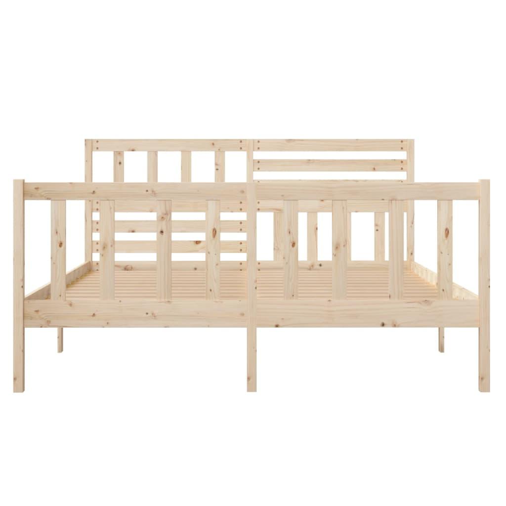 Bed Frame 120x190 cm Small Double Solid Wood - Massive Discounts