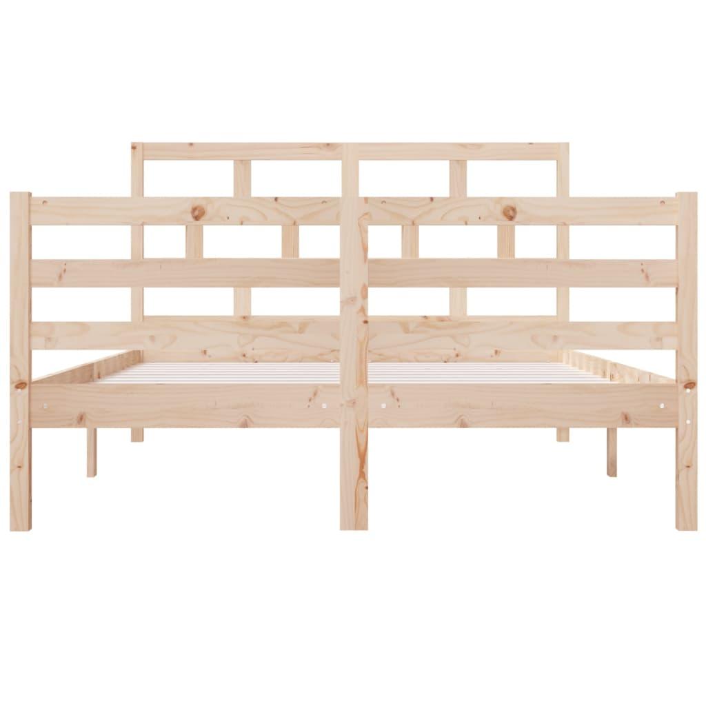 Bed Frame 135x190 cm Double Solid Wood - Massive Discounts