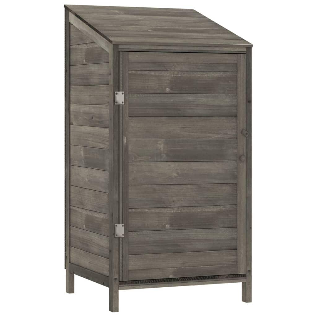 Garden Shed Anthracite 55x52x112 cm Solid Wood Fir - Massive Discounts