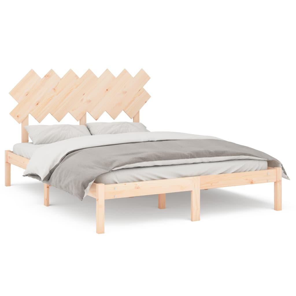 Bed Frame 140x190 cm Solid Wood - Massive Discounts