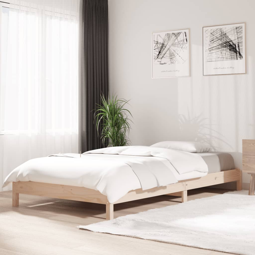 Stack Bed Without Mattress Single Solid Wood Pine